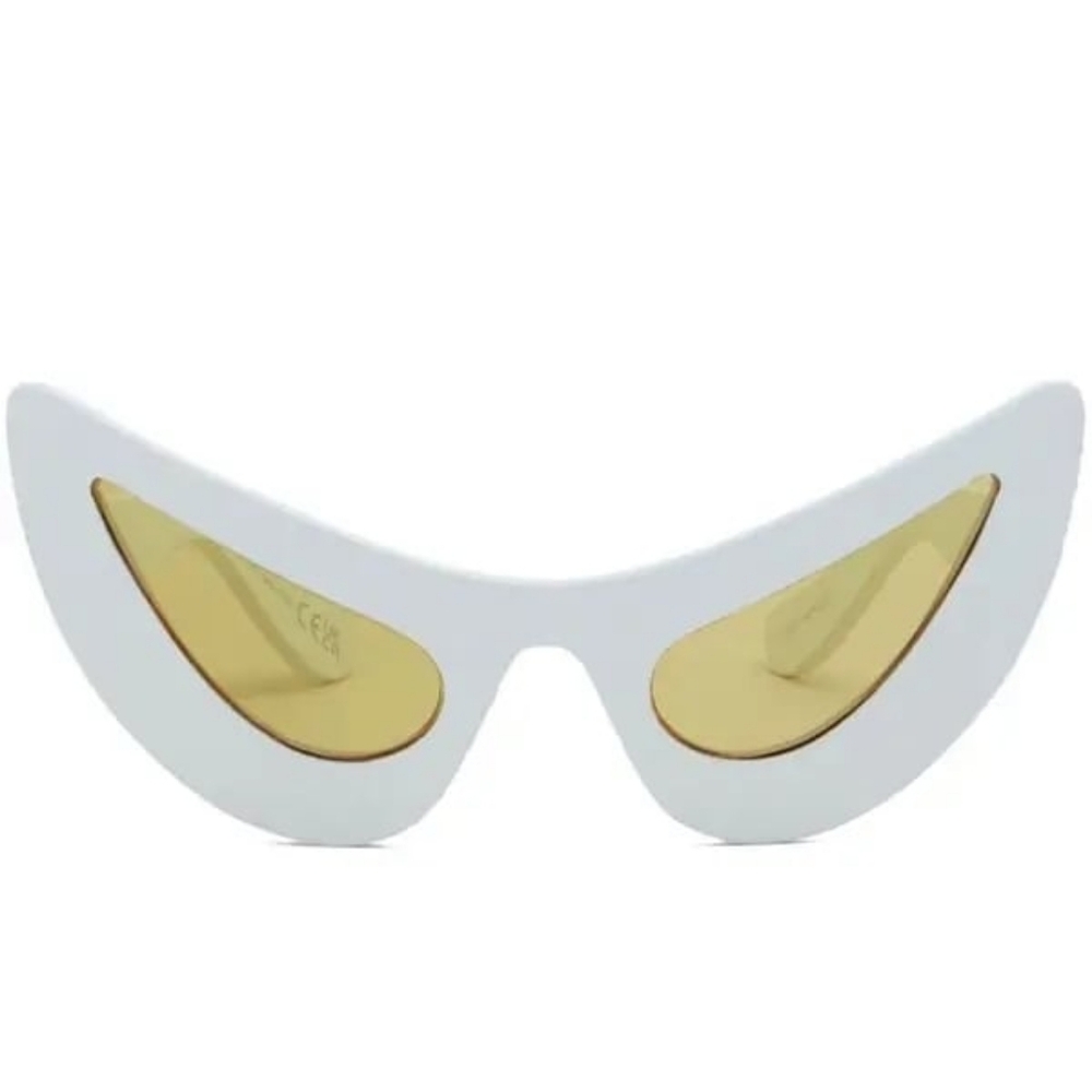 Marni White and Gold Cat-Eye Sunglasses - Picture 3 of 16